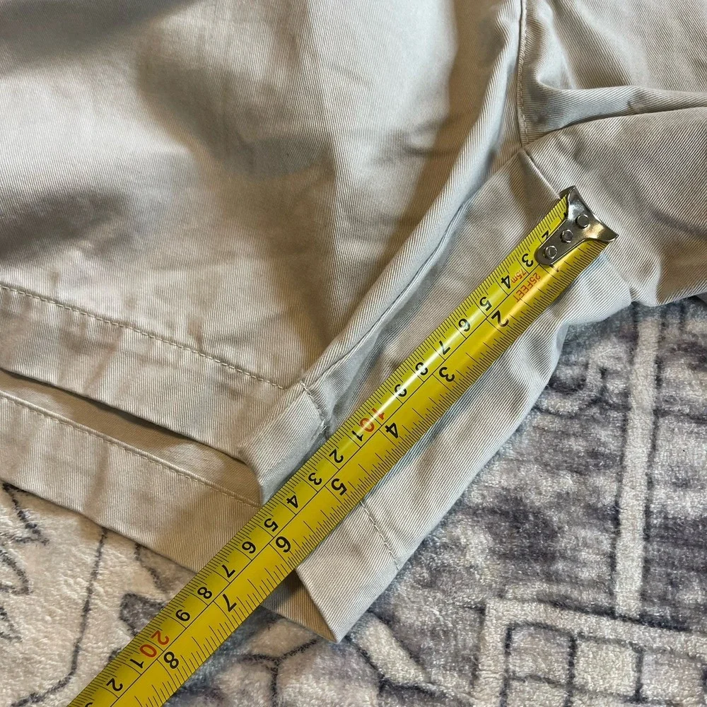 Polo Ralph Lauren Andrew Shorts Mens 36 Khaki Pleated 100% Cotton Classic Chino